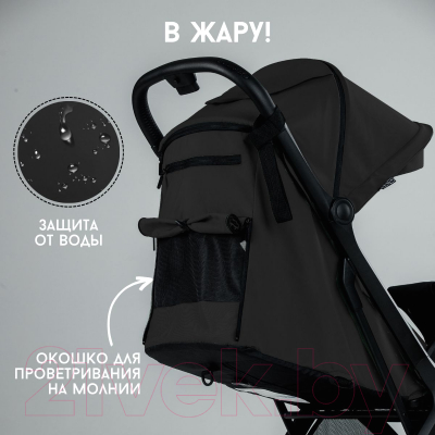 Детская прогулочная коляска Bubago Luna / BG 116-1 (черный)