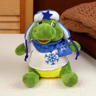 Мягкая игрушка Sima-Land Дракон в кофте со снежинкой / 9473196 (зеленый)