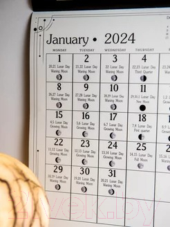Календарь настенный Gothic Kotik Production На 2024 год Символы Авесты. Английская версия