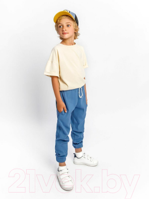 Комплект детской одежды Amarobaby Jump / AB-OD21-JUMP22/0220-128 (кремовый/синий, р.122-128)