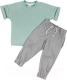 Комплект одежды для малышей Amarobaby Jump / AB-OD21-JUMP22/3211-98 (мятный/серый, р.92-98) - 
