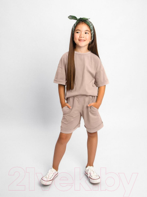 Комплект детской одежды Amarobaby Jump / AB-OD21-JUMP2201/03-128 (бежевый, р.122-128)