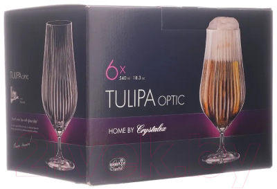 Набор бокалов Crystalex Tulipa Optic CR540106TO (6шт)