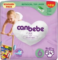 Подгузники детские Canbebe 6 15-27 кг (24шт) - 