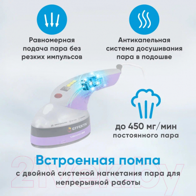 Отпариватель EFFEKTIV Turbovapor 1050Х (фиолетовый)