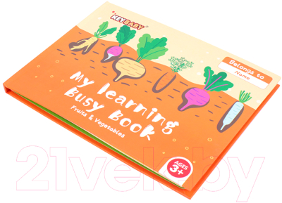Развивающая книга Darvish Книга с липучками. Фрукты и овощи / DV-14402D