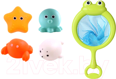 Игра для ванной Sharktoys С сачком и светящимися животными / 450000005