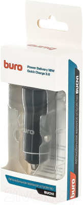 Адаптер питания автомобильный Buro BUCN1 / BUCN18P110BK (черный)