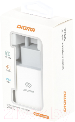 Адаптер питания сетевой Digma DGW3C / DGW3C0F010WH (белый)
