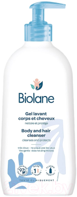 Шампунь-гель детский Biolane Гель для очищения тела и волос (350мл)