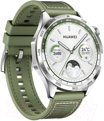 Умные часы Huawei Watch GT 4 46mm / PNX-B19 (зеленый плетеный ремешок)
