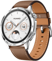 Умные часы Huawei Watch GT 4 46mm / PNX-B19 (коричневый кожаный ремешок) - 