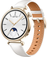 Умные часы Huawei Watch GT 4 41mm / ARA-B19 (белый кожаный ремешок) - 