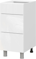 Шкаф-стол кухонный SV-мебель Модерн New С400я БЦ с ящиками (белый глянец) - 