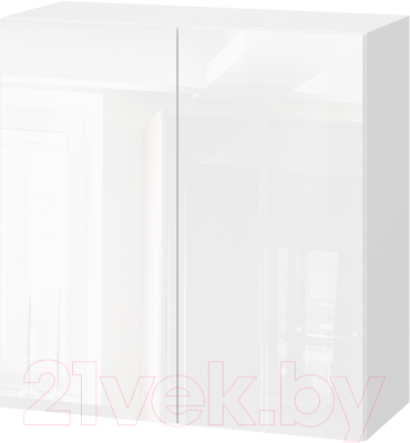 Шкаф навесной для кухни SV-мебель Модерн New Ш600/720 БЦ (белый глянец)