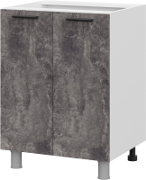 Шкаф-стол кухонный SV-мебель Модус С600 БЦ (белый/цемент темный) - 