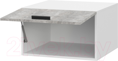 Шкаф под вытяжку SV-мебель Модус ШГ600/360 БЦ (белый/цемент светлый)