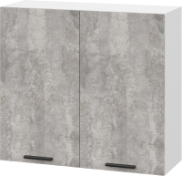 Шкаф навесной для кухни SV-мебель Модус Ш800/720 БЦ (белый/цемент светлый) - 