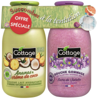 Набор косметики для тела Cottage Pineapple/Coconut Cream Молочко д/душа+Violet Sugar Гель д/душа (250мл+270мл) - 