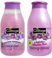 Набор косметики для тела Cottage Violet&Pink Praline Молочко для душа+Violet Sugar Гель для душа (250мл+270мл) - 