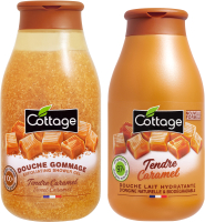 Набор косметики для тела Cottage Sweet Caramel Молочко для душа+Гель для душа (250мл+270мл) - 