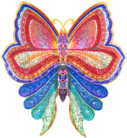 Пазл БЕЛОСНЕЖКА Разноцветная бабочка S / 6175-WP - 