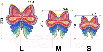 Пазл БЕЛОСНЕЖКА Разноцветная бабочка L / 6177-WP