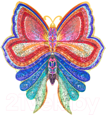 Пазл БЕЛОСНЕЖКА Разноцветная бабочка M / 6176-WP
