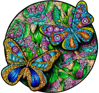 Пазл БЕЛОСНЕЖКА Красивая бабочка S / 6185-WP - 