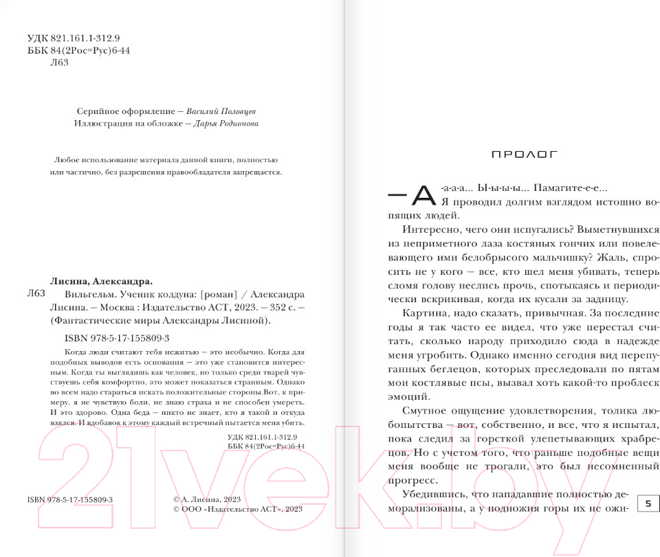 Художественная книга АСТ Вильгельм. Ученик колдуна (Лисина А.) — фото 3