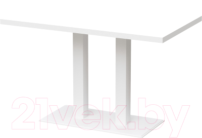 Обеденный стол Millwood Лофт Берлин Л 120x70x75 (белый/металл белый)