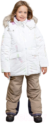 Комплект верхней детской одежды Batik Жасмин 425-24з-1 (р-р 110-60, белая голограмма)