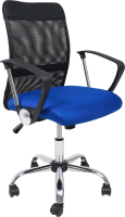 Кресло офисное AksHome Aria Light Eco (черный/синий) - 