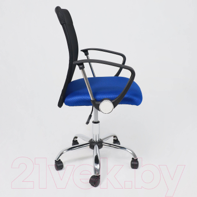 Кресло офисное AksHome Aria Light Eco (черный/синий)