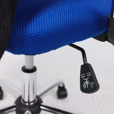 Кресло офисное AksHome Aria Light Eco (черный/синий)