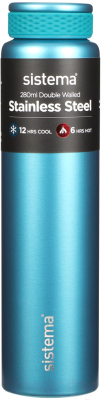 Термос для напитков Sistema 510 (280мл, голубой)
