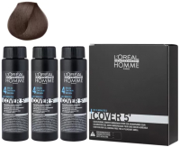 Тонирующий гель для волос L'Oreal Professionnel Homme Cover 5 №4 коричневый (3x50мл) - 