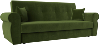 Диван Лига Диванов Лига-019 / 118355 (микровельвет зеленый/подушки зеленый) - 
