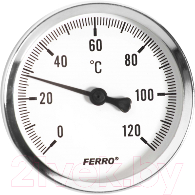 Термометр для отопительного котла Ferro 1/4” 0-120C T40120A
