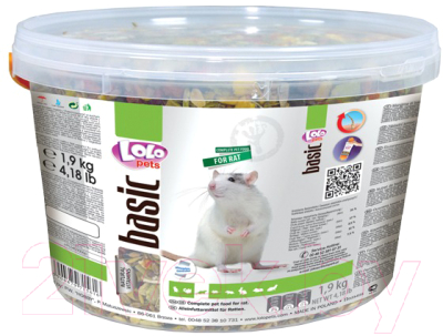 Корм для грызунов Lolo Pets Для декоративных крыс / LO 71561 (1.9кг)
