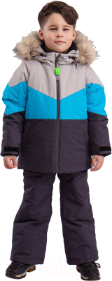 Комплект прогулочной детской одежды Batik Морти 452-24з-1 (р-р 104-56, серый/синий)