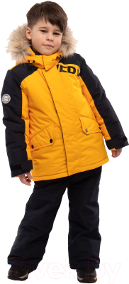 Комплект прогулочной детской одежды Batik Деннис 454-24з-1 (р-р 104-56, кибер желтый)