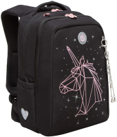 Школьный рюкзак Grizzly RG-466-1 (черный) - 