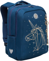 Школьный рюкзак Grizzly RG-466-1 (синий) - 
