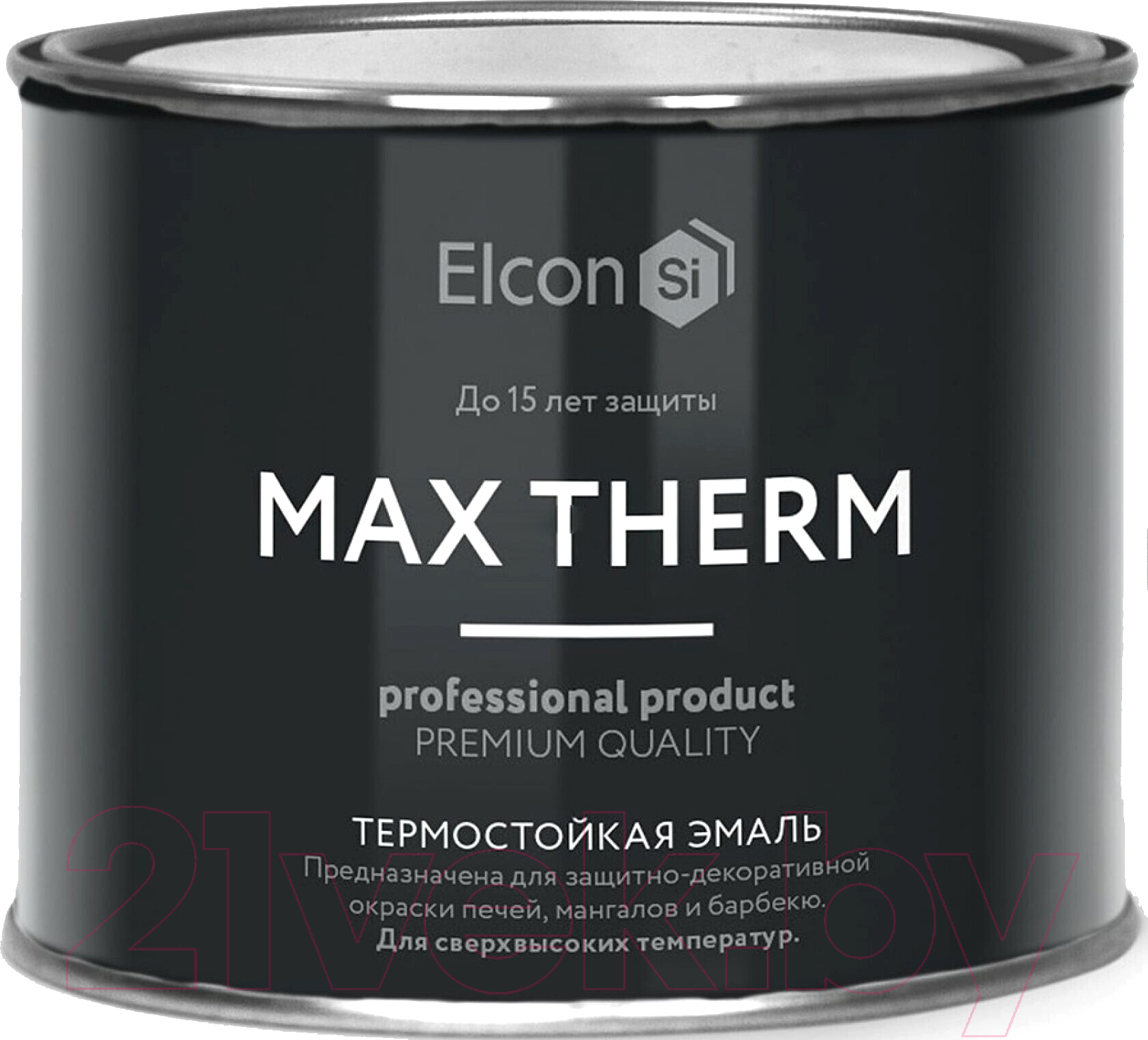 Эмаль Elcon Термостойкая до 700C (400г, графит) — фото 1