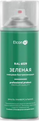 Эмаль Elcon Универсальная акриловая RAL 6029 глянцевый (520мл, зеленый)