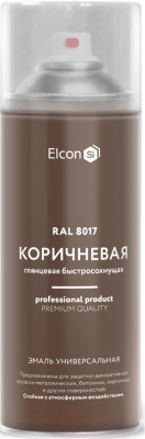 Эмаль Elcon Универсальная акриловая RAL 8017 глянцевый (520мл, коричневый)