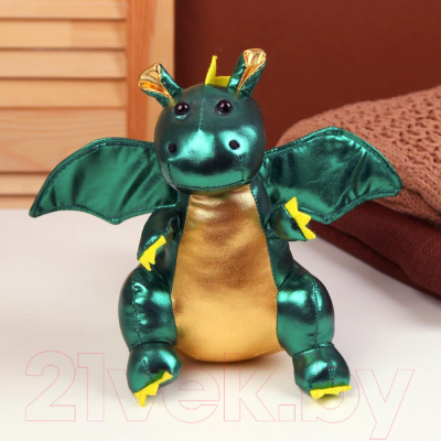 Мягкая игрушка Sima-Land Дракон блестящий / 9473212 (зеленый)