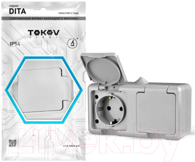Розетка Tokov Electric TKL-DT-R2Z-C06-IP54