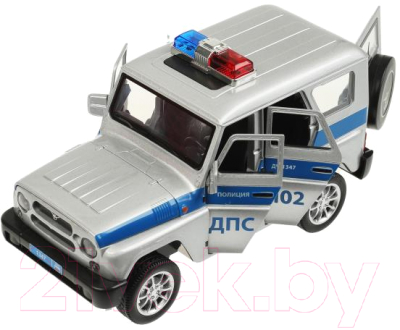 Автомобиль игрушечный Технопарк Uaz Hunter Полиция / HUNTER-124SL-POLGY